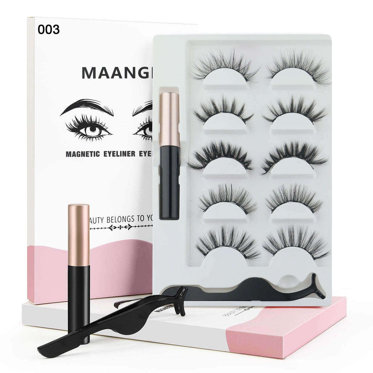 Magnetic eyeliner eyelash suit